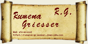 Rumena Griesser vizit kartica
